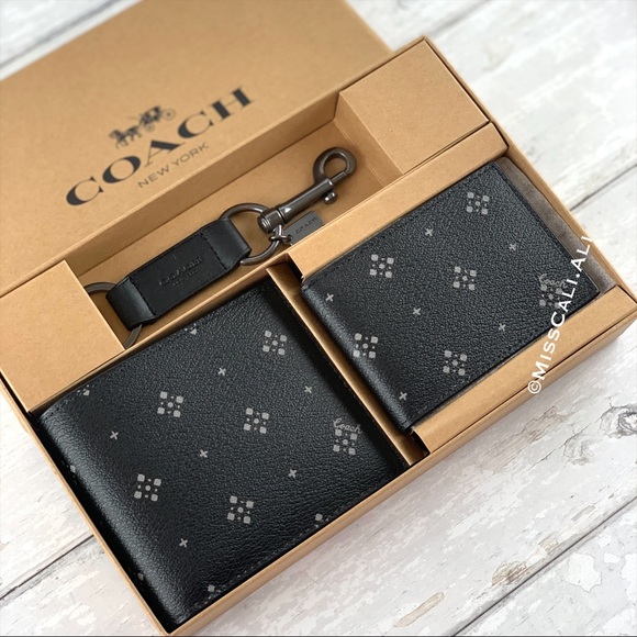 COACH 3-in-1 Men’s Boxed Set Wallet Card Case - Picture 3 of 15